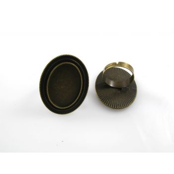 Osnova za prsten - antik bronza 25x18mm (MKOK-PRSTEN100AM)