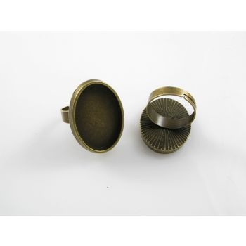 Osnova za prsten - antik bronza 27x20 mm (MKOK-PRSTEN102AM)