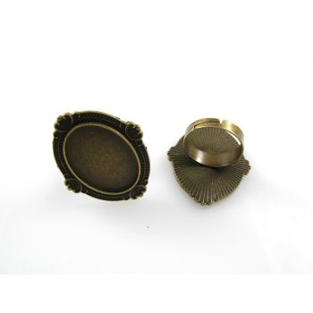 Osnova za prsten - antik bronza 35x30 mm (MKOK-PRSTEN103AM)