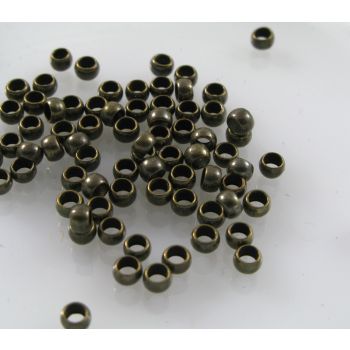 Mesing stoperi za nakit veličine 3 mm. Boja antik bronza. (MKOK-STOP-3mmAM)