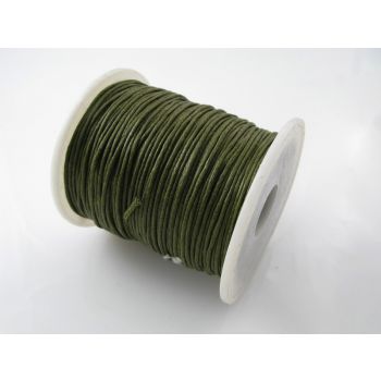 Pamučni voskirani kanap 1mm- boja maslinasto zelena (PAM-VK-K18)