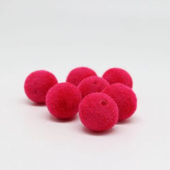 Plišane perle 10 mm, fushia pink  ( plis0810)