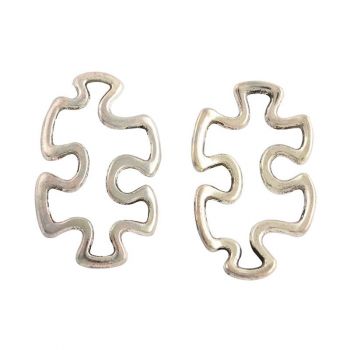 Metalni link puzzle 30x18- boja anrik srebra (puzzleS)