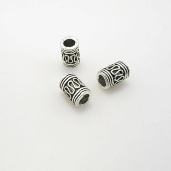 Metalna perla 10x7 mm- boja antik srebra ( R148AS )