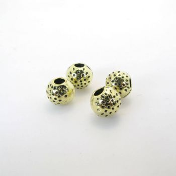 Metalna perla 10  mm, rupa oko 3 mm- boja antik bronza ( R155AM )
