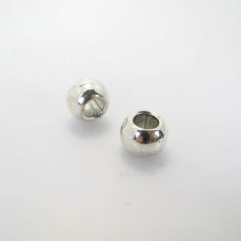 Metalna perla 11 x 8 mm, rupa oko 6 mm- boja antik srebra ( R164AS)