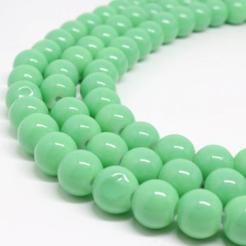 Bojene staklene perle  6 mm, rupa oko 1mm. Niz sadrži oko 135 perli. (  SP-PP157 )