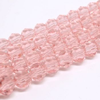 Brušene okrugle staklene perle  8 mm, rupa oko 1mm. Niz sadrži oko 70 perli.(SPO028)