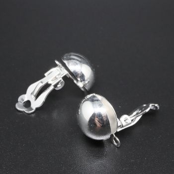 Klipsa za viseće Minđuše 18x16 mm - boja srebra (  10010309 )