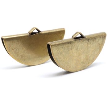 Ukrasni završetak za traku 28x15 mm - boja antik bronze (  10010429 )