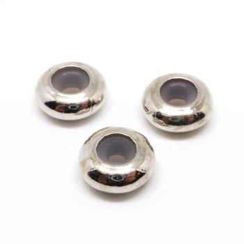 Perla stoper sa silikonom 10x3mm- boja inoxa ( 10017002 )
