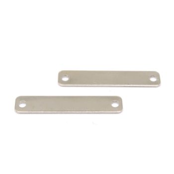 Konektor  20x4 mm, rupe oko 1 mm- boja inoxa  ( 1005012 )