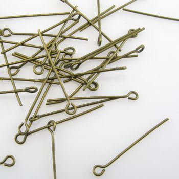 Iglice/pinovi sa omčom 60 mm x 0,8 mm  boja antik bronza (23MK32D/O60AM)