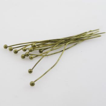Iglice/pinovi sa kuglicom 25 mm x 0.6 mm  boja antik bronze(112155)