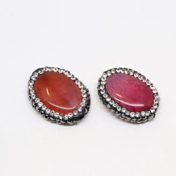 Ukrasna perla  od Ahata 20 x 16 mm ( 113001 )