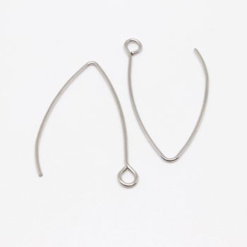 304 Stainless Steel Udica za minđuše 40x20 mm, igla: 0.8mm ( 2040030 )