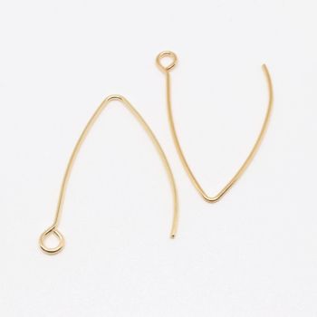 304 Stainless Steel Udica za minđuše 35x20 mm, igla: 0.8mm - boja GOLD( 2040031 )