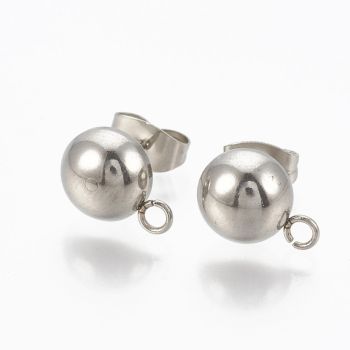 304 Stainless Steel Udica za viseće Minđuše  - 9x6mm, alka 1,5mm, igla 0,8mm   ( 204008 )