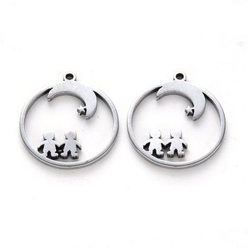 Privezak 304 Stainless steel 17x15x1mm ( 207025 )