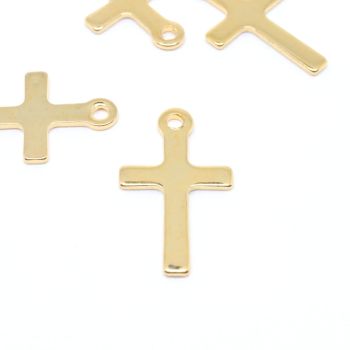 Privezak 304 Stainless steel  16x10x1 mm, rupa 1 mm- boja GOLD ( 207043 )