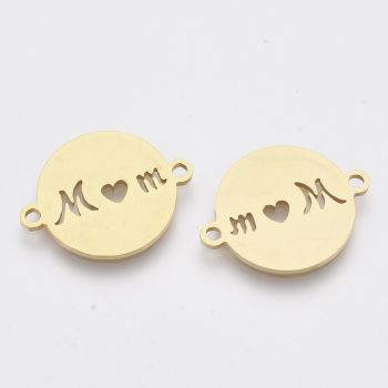 Link Mam 304 Stainless steel 20x15x1mm, rupe 1,6 mm- boja zlata ( 209117 )