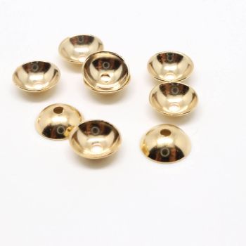 Kapice za perle 304 Stainless steel  6x2 mm, otvor 1 mm-boja zlata ( 209125 )