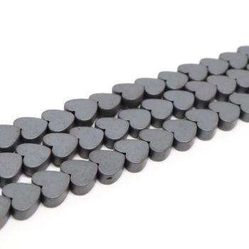 Hematit perle  3x3 mm, boja mat hematita, Cena je data za 1 niz od oko 39cm, Niz sadrži oko 98 perli ( 2131012 )