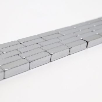 Hematit perle 4x8 mm, boja metalik srebro ( 2131281 )