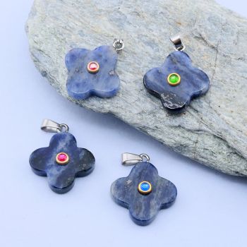 Privezak Prirodni Kamen Lapis Lazuli 23.5x20 mm...26KP03-E