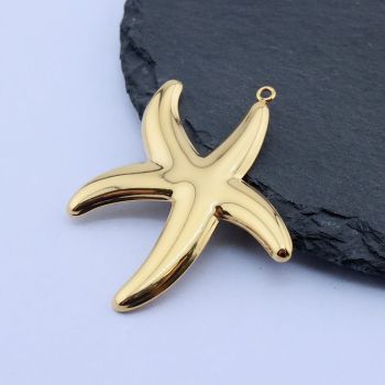 304 Stainless Steel Privezak 34x33 mm/1 kom Gold IP...26SS02-E-G