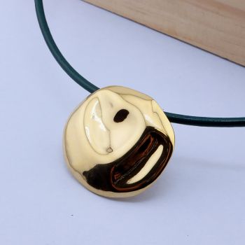 304 Stainless Steel Privezak 35x33 mm/1 kom Gold IP...26SS02-F-G