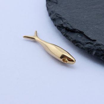 304 Stainless Steel Privezak Riba 25x9 mm/1 kom Gold IP...26SS04-A-G