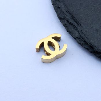 304 Stainless Steel Perla 13x10.5 mm/1 kom Gold IP...26SS04-B-G