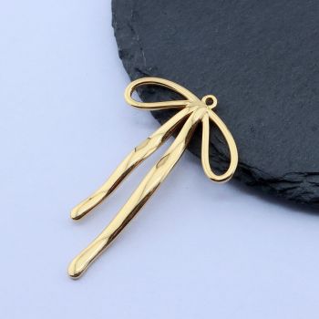 304 Stainless Steel Privezak 42x27.5 mm/1 kom Gold IP...26SS04-E-G