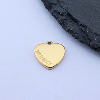 304 Stainless Steel Privezak Srce 11.5x11 mm/1 kom Gold IP...26SS05-C-G