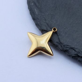 304 Stainless Steel Privezak Zvezda 20.5x18 mm/1 kom Gold IP...26SS05-E-G
