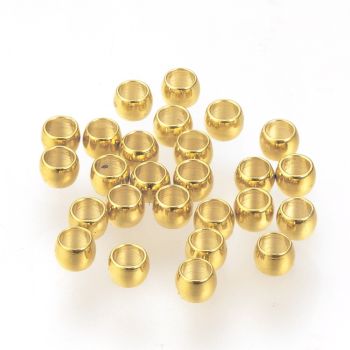 304 Stainless Steel Stoperi 2 mm Gold/50kom...R065-80G-02