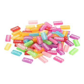 Set sa Akrilnim perlama , mix boja i reči (FS000131)