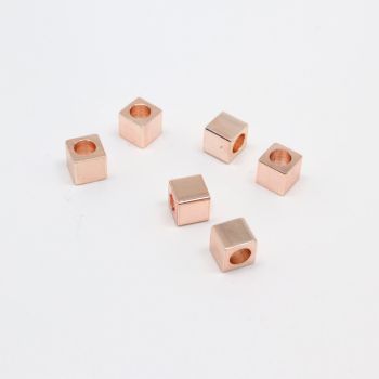 Perla  Rose Gold 4x4 mm, otvor 2 mm (  331015)