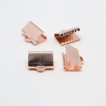 Završetak za traku od mesinga, pozlata u boji  Rose Gold 6 mm (  331020 )