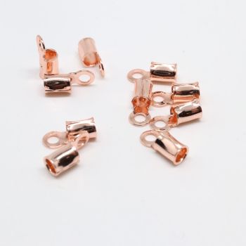 Završetak za kožicu, kanap mesing pozlata u boji  Rose Gold 8x3 mm (  331030 )