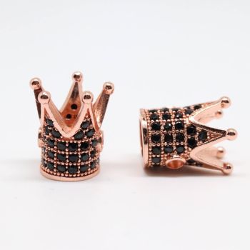 Perla Kruna 12x10 mm pozlata Rose Gold+CZ (  331078 )
