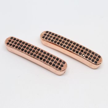 Perla 28x5 mm pozlata Rose Gold + CZ cirkoni (  331082 )