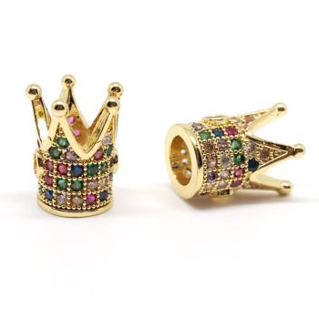 Perla Kruna 12x10 mm pozlata Yellow Gold+CZ   (  332004 )