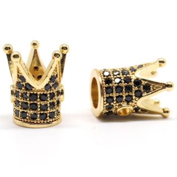 Perla Kruna 12x10 mm pozlata Yellow Gold+CZ (  332006 )