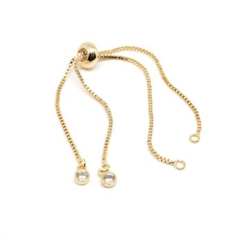 Osnova za narukvicu pozlata Yellow Gold+CZ (  332008 )