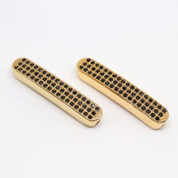 Perla 28x5 mm pozlata Yellow Gold + CZ cirkoni (  332019 )