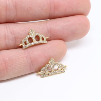 Konektor 21x11 mm pozlata Yellow Gold + CZ cirkoni (  332024 )