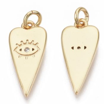 Privezak 17x8mm, alka 1x5mm  prevlaka pozlata Yellow Gold i CZ cirkoni(  332073 )