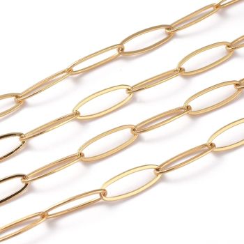 Vareni mesing lanac sa 18K pozlatom 19x7x1mm  (  332076 )